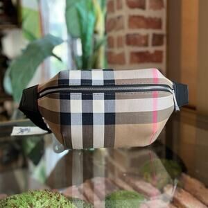 BURBERRY Sonny IP Check Canvas Belt Bag